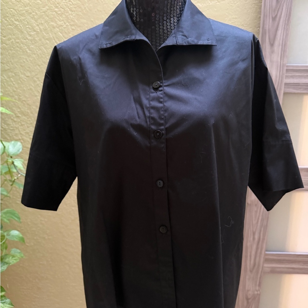 Stella Carakasi Black Button Down Shirt EUC 🖤 - Picture 3 of 7
